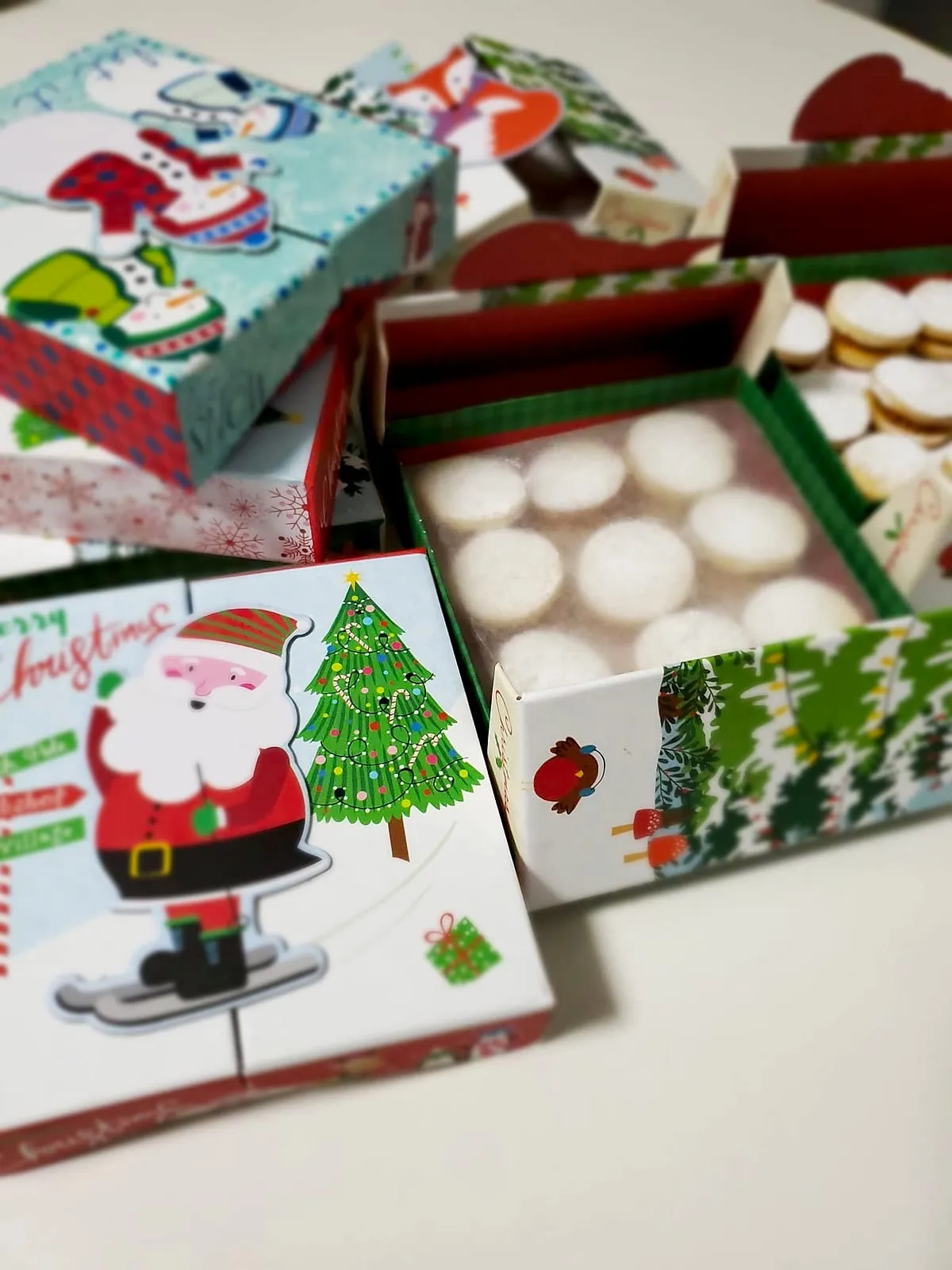 Holiday gift boxes packed with alfajores