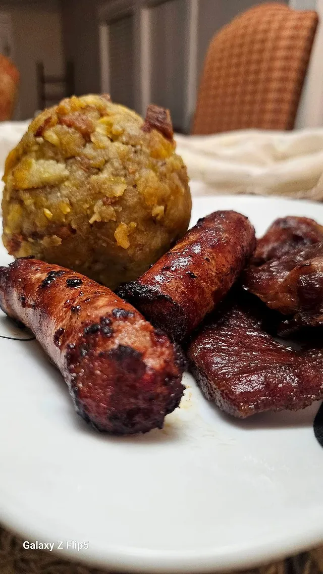 Tacacho con Cecina — Smashed plantain & smoked pork